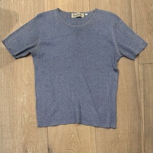 Women's Blue Crew Neck Sweater